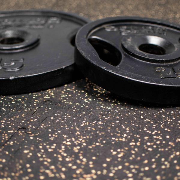 1/4" Resilient Interlocking Rubber Tiles