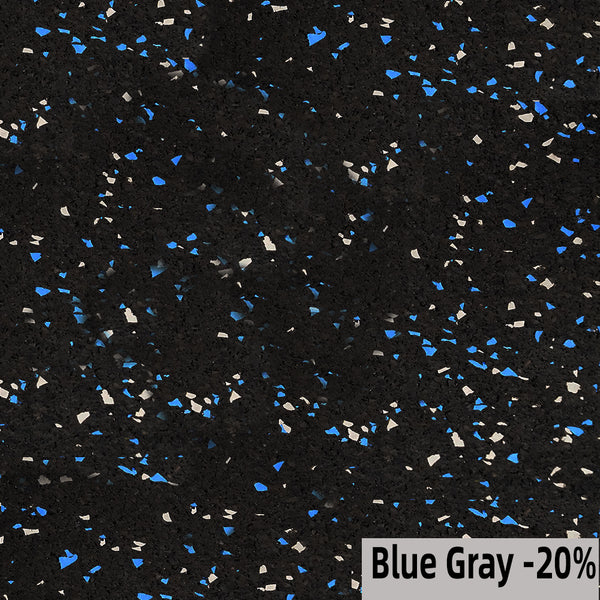 8mm Acculok Interlocking Rubber Tiles BLUE GRAY-20% 24"x24" CENTER